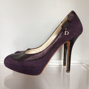 Dior suede platform pumps